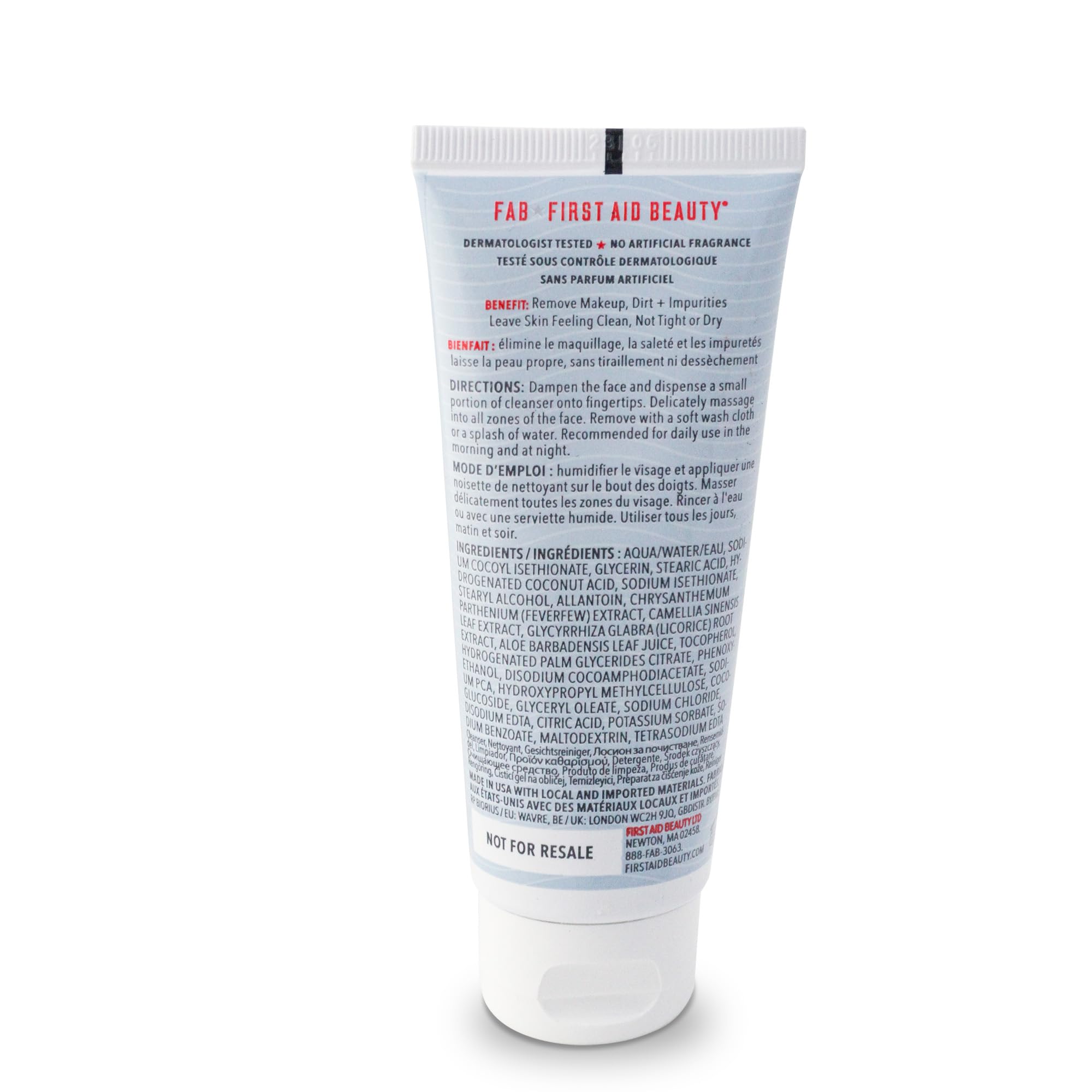 First Aid Beauty Pure Skin Face Cleanser free from drying ingredients for comfortable use