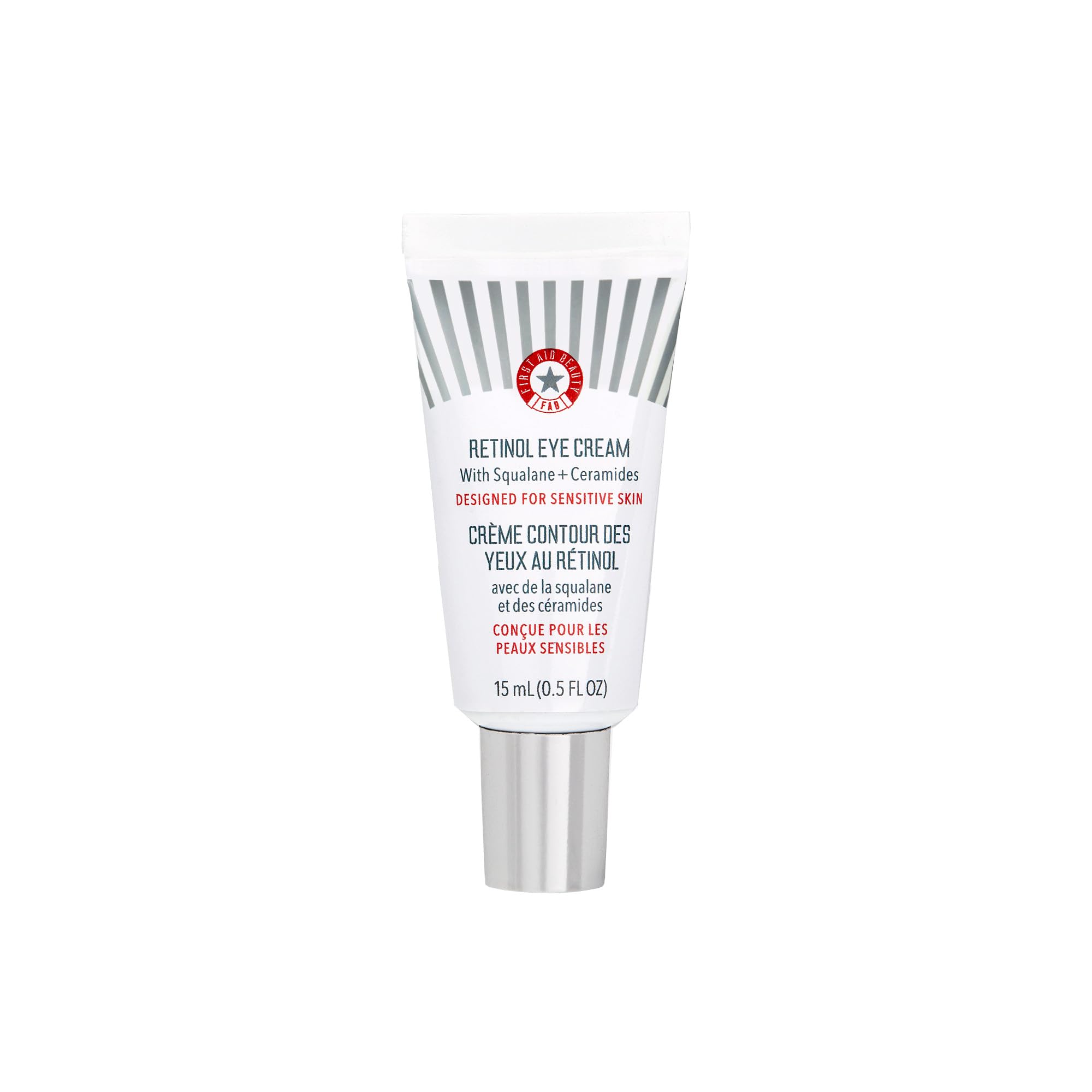 First Aid Beauty retinol eye cream jar close-up shows hydration