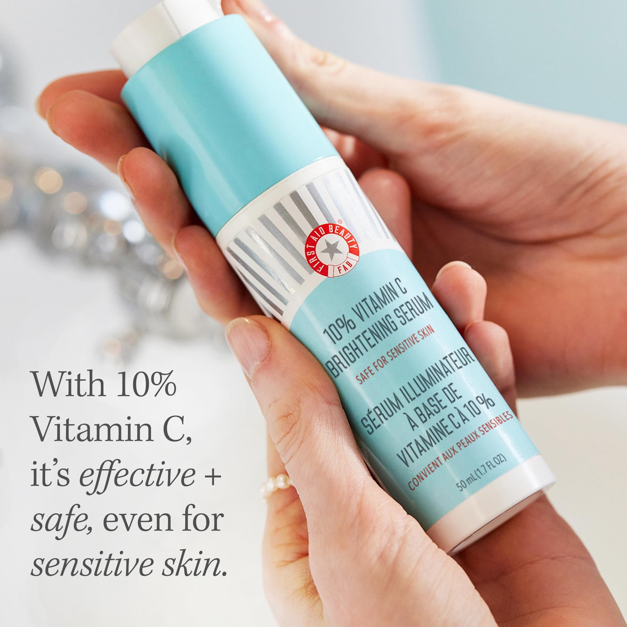 First Aid Beauty 1.7 oz serum bottle for daily radiance
