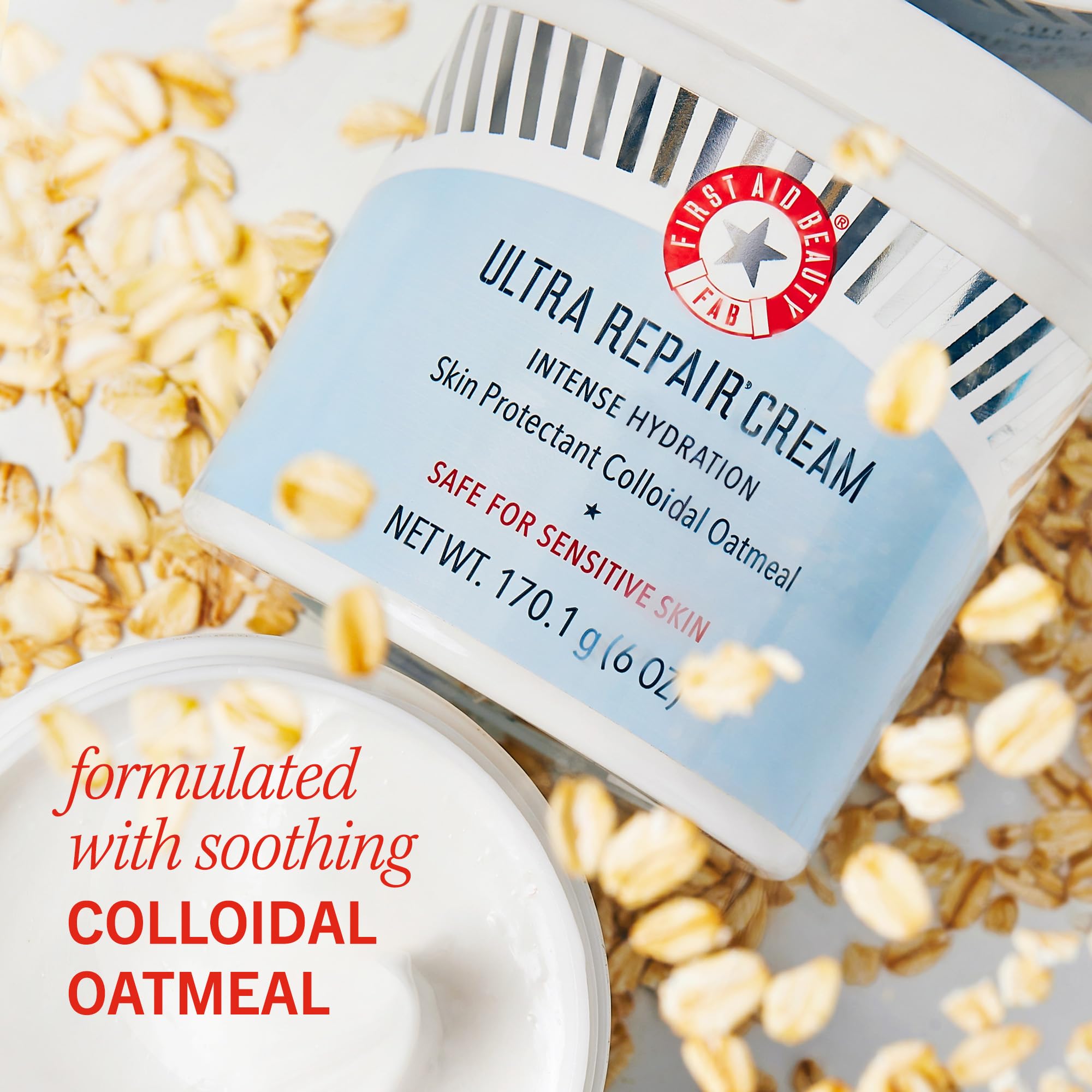 First Aid Beauty Ultra Repair Cream ideal for dry skin areas requiring moisture