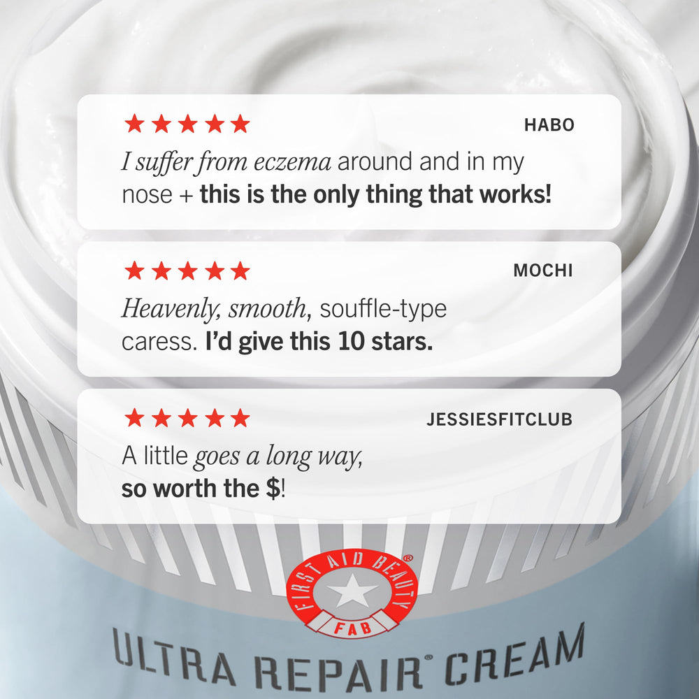 Family-use scene featuring First Aid Beauty Ultra Repair Cream