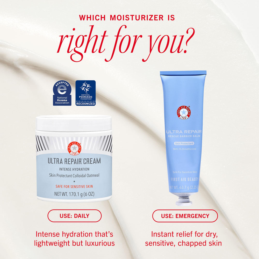 First Aid Beauty Ultra Repair Cream 14-ounce jar for long-term care