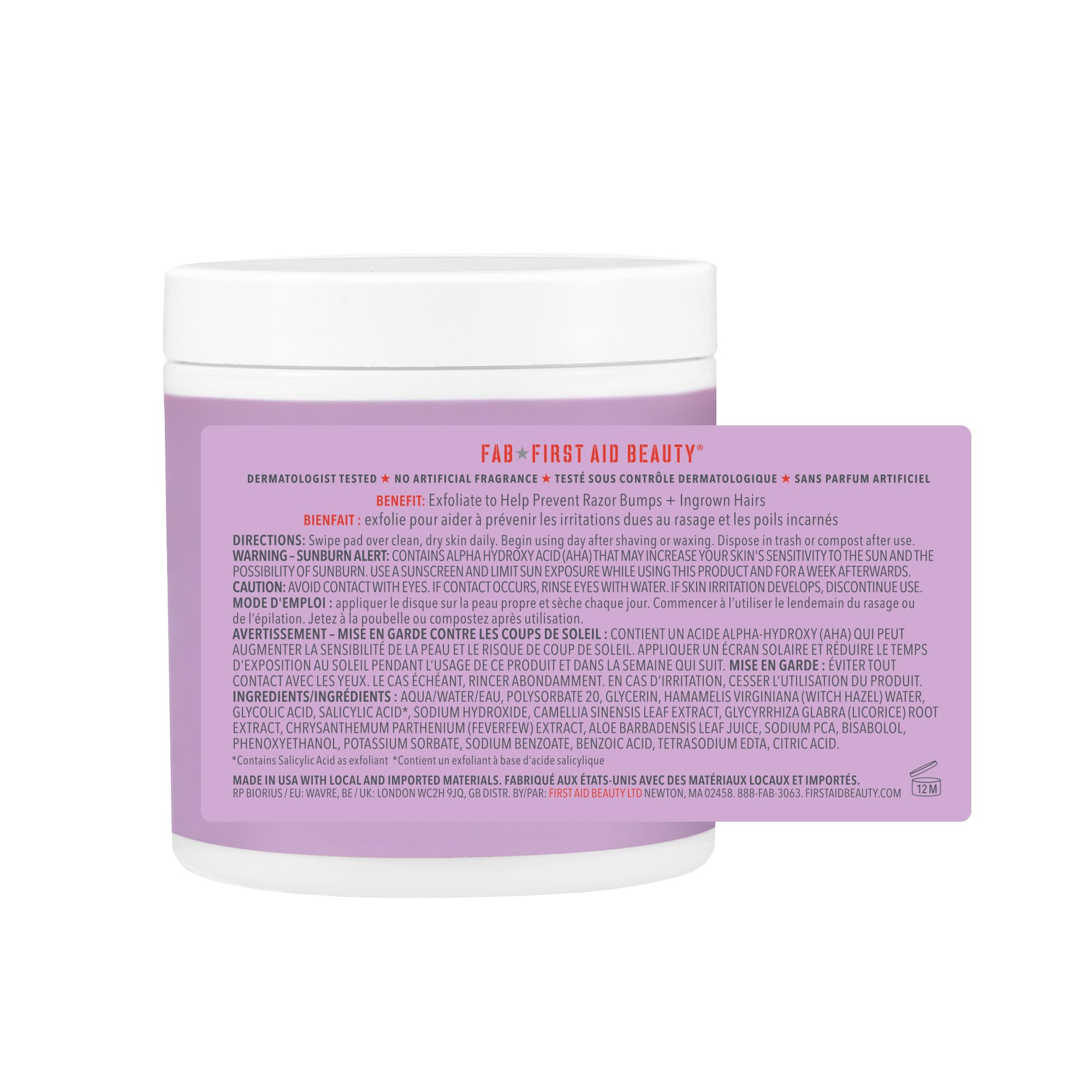 First Aid Beauty witch hazel and aloe soothing formula closeup