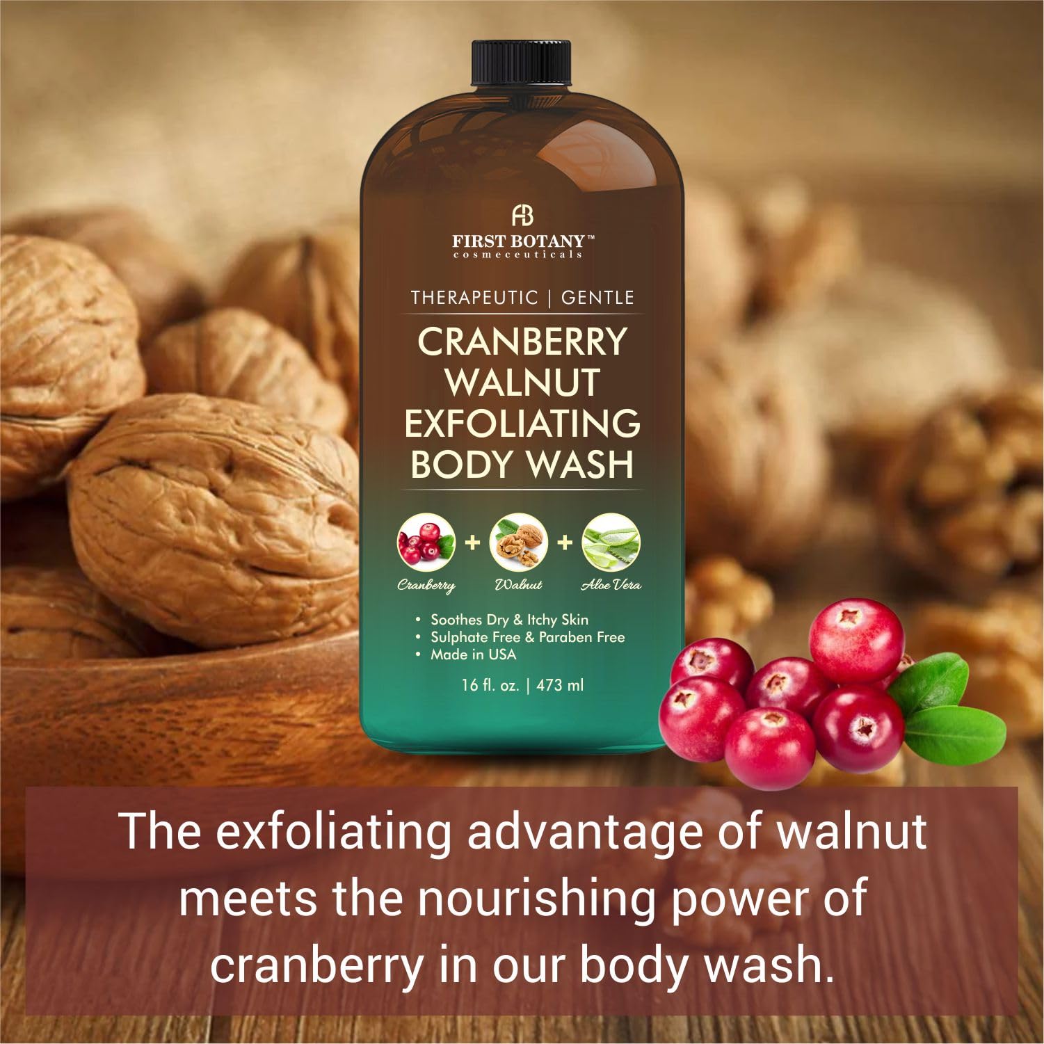 First Botany All Natural Body Wash lather-foam delivers rich cleanse and silky skin.