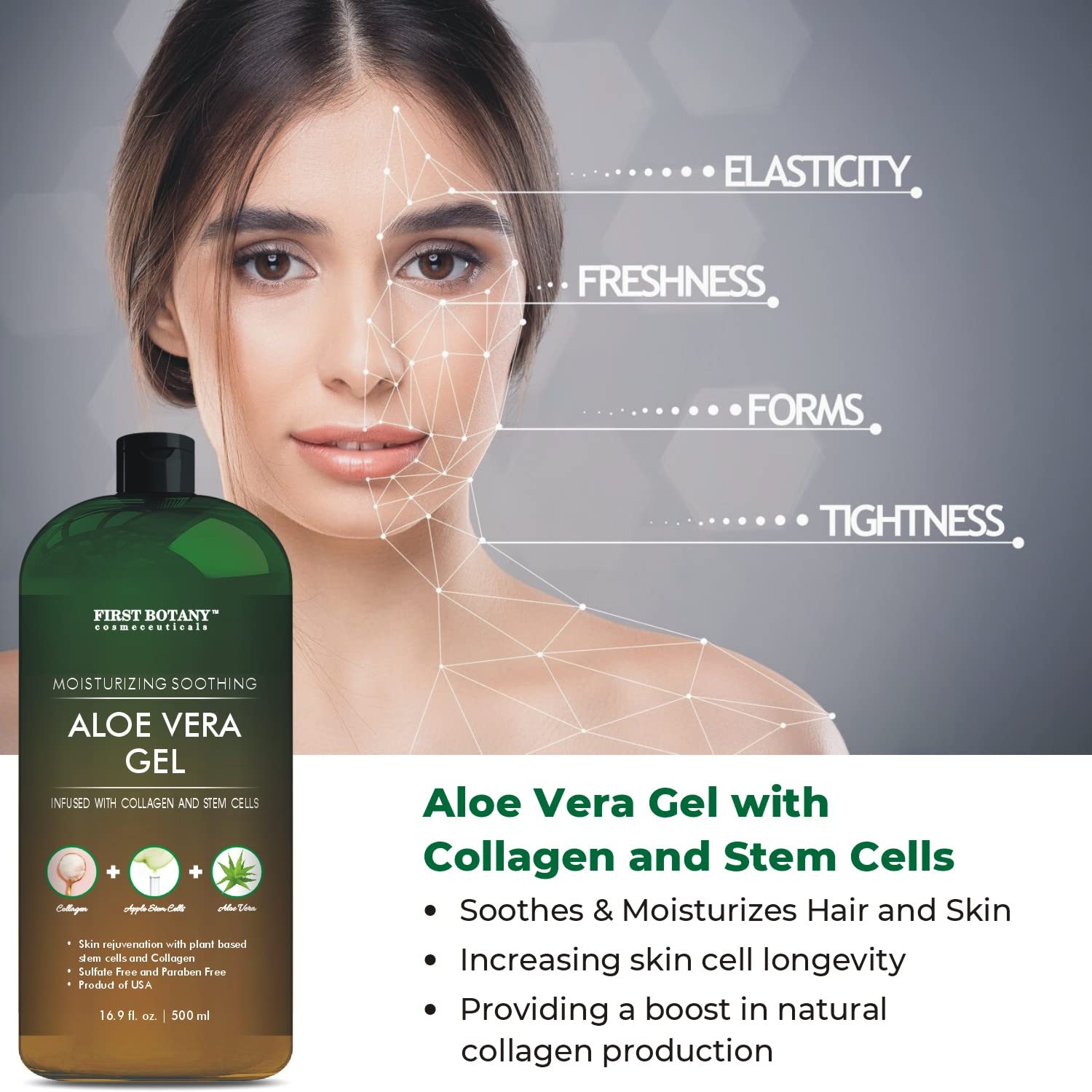 First Botany Aloe Gel after sun relief for sensitive skin areas.