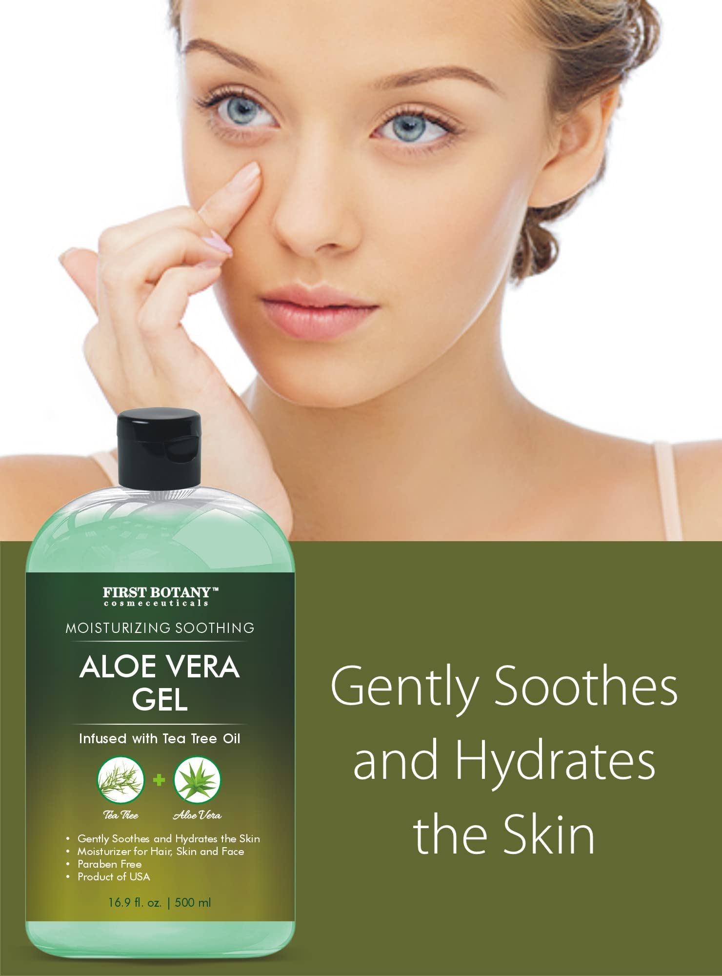 First Botany Aloe Vera Gel supports acne-prone skin care.