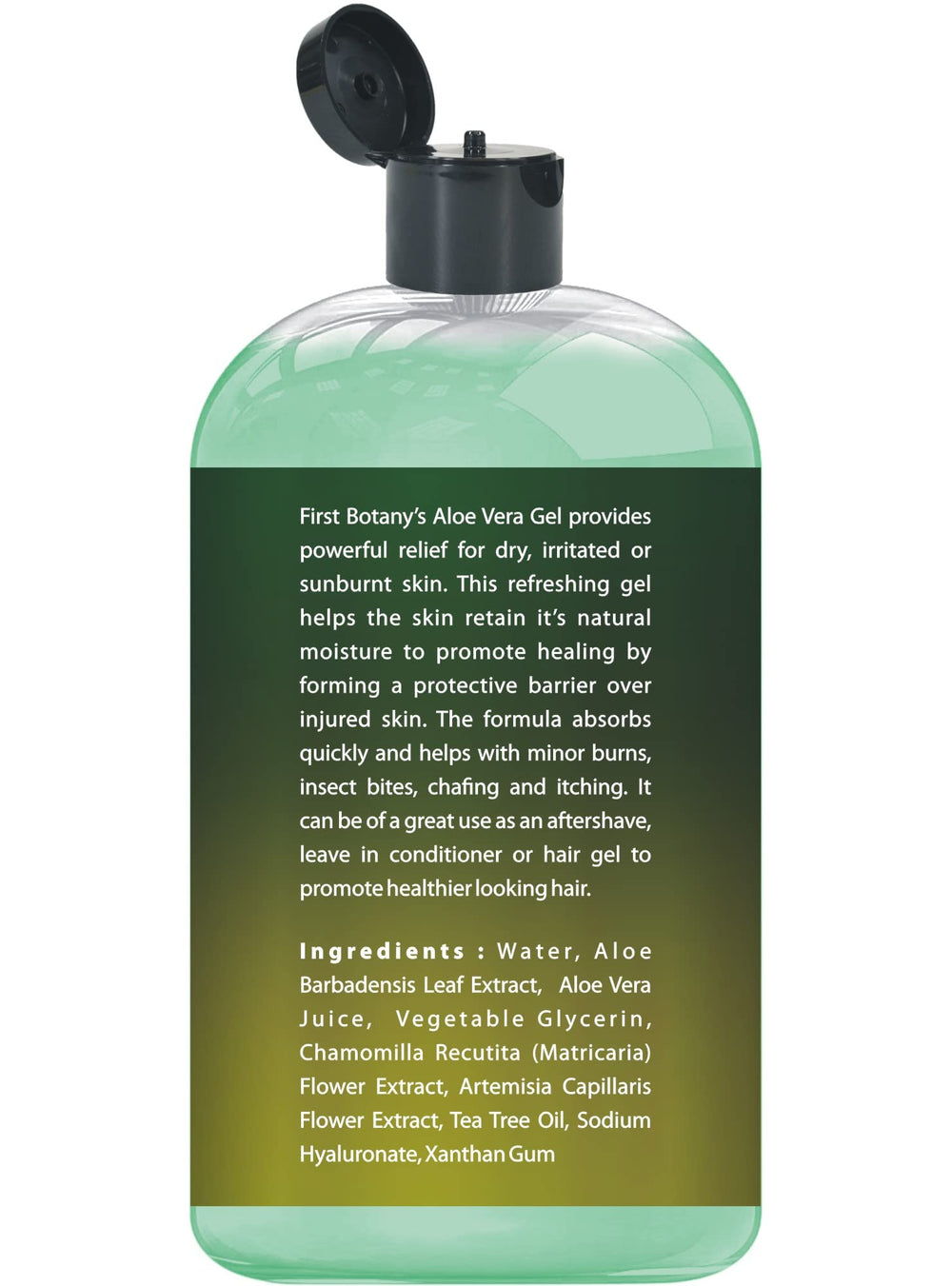 First Botany Aloe Vera Gel made in USA with pure ingredients.