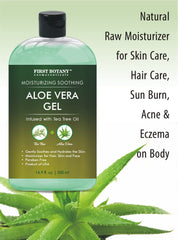 First Botany Aloe Vera Gel texture close-up reveals smooth finish.