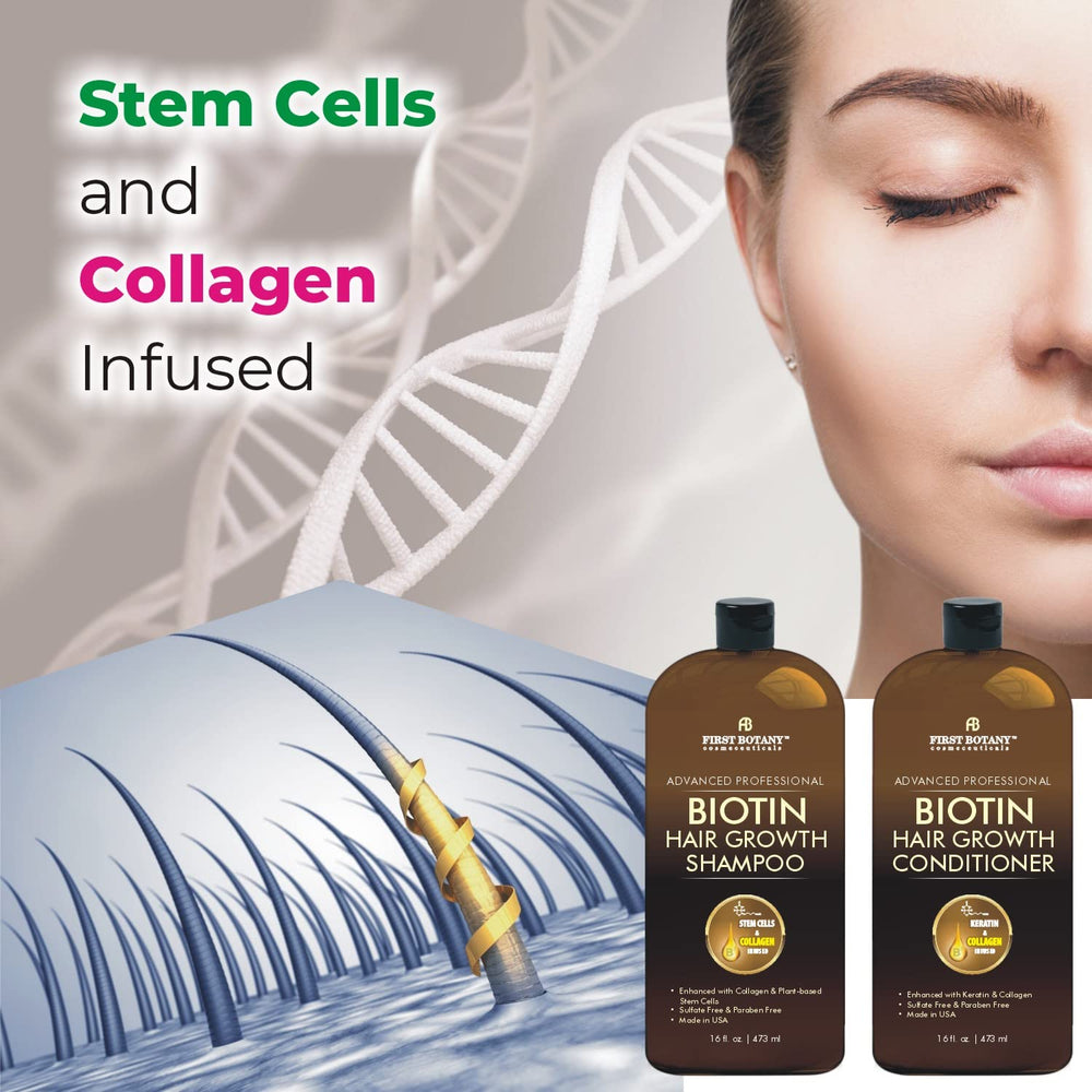 First Botany Biotin shampoo creating a luxurious lather for clean hair.
