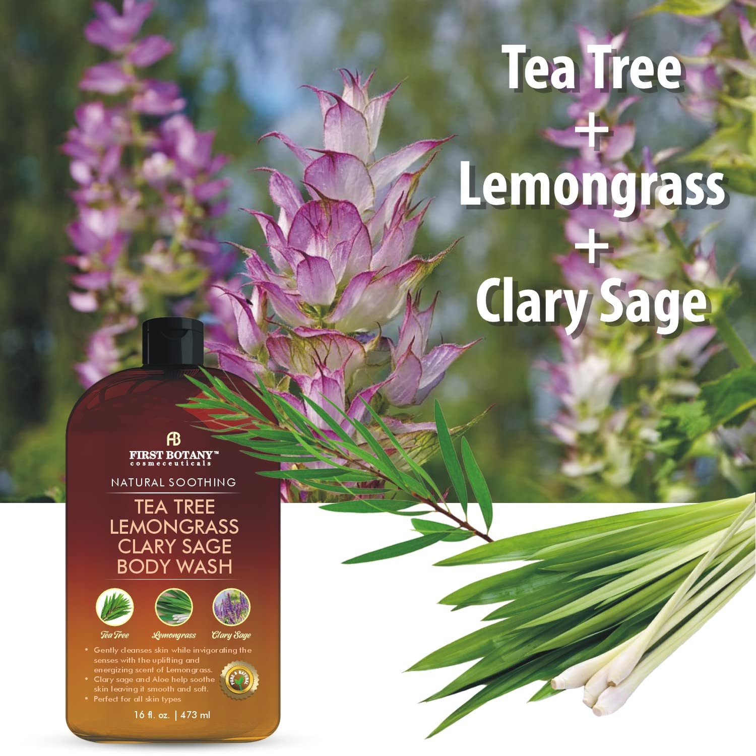 First Botany body wash post-workout refresh with tea tree and lemon grass