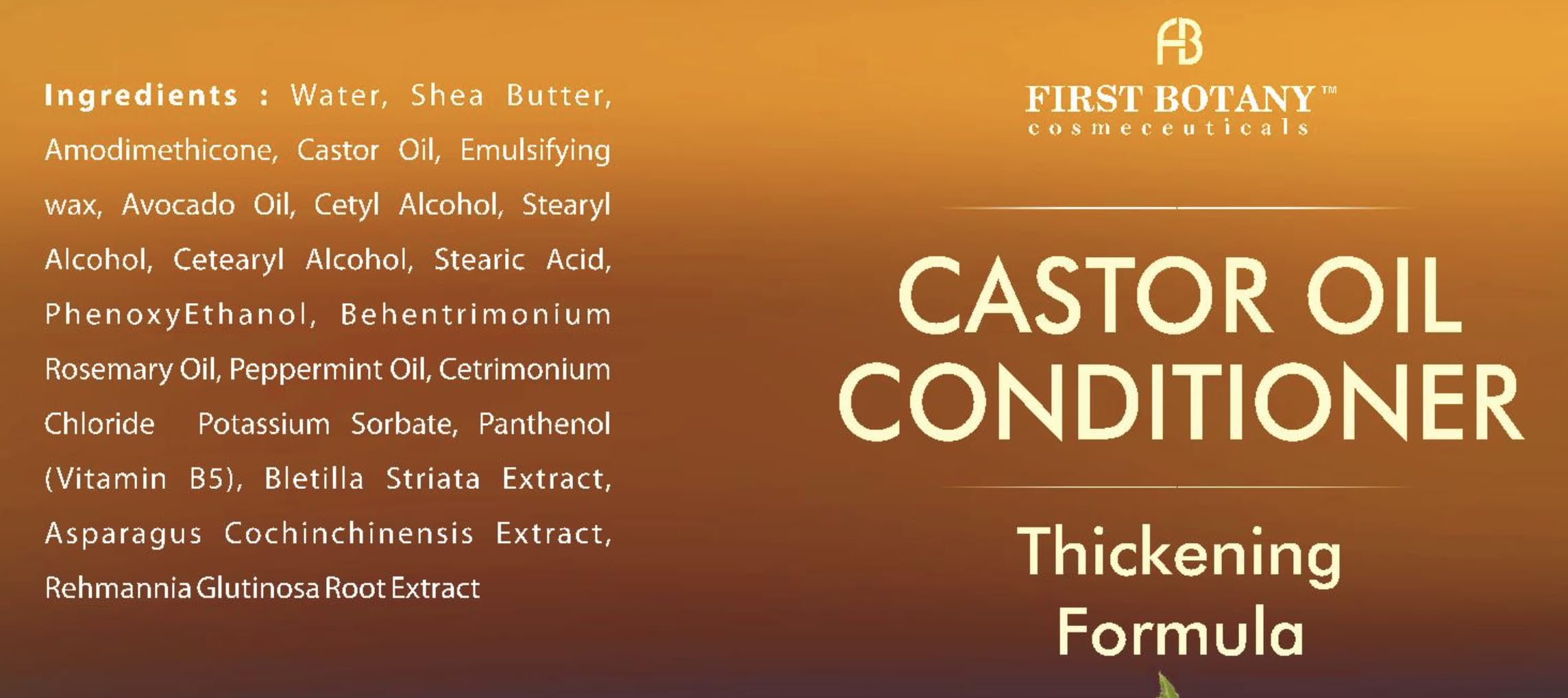First Botany Castor Oil Set packaging showing complete hair routine.