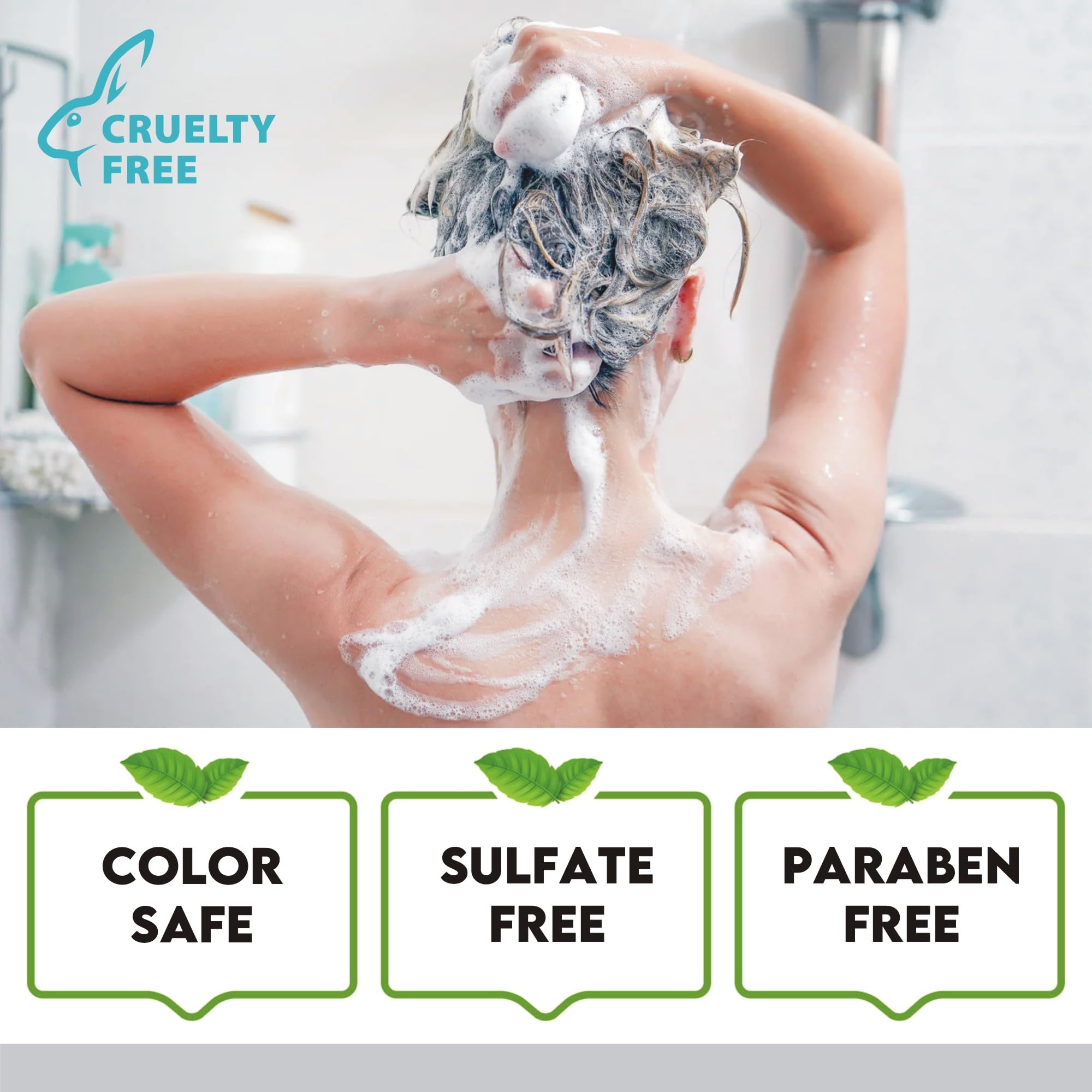 US-made First Botany packaging conveys premium, cruelty-free hair care you can trust.