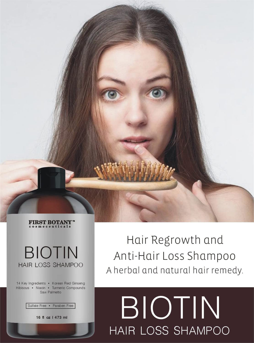 First Botany Cosmeceuticals hair volume after use image—lifted look and fuller appearance.