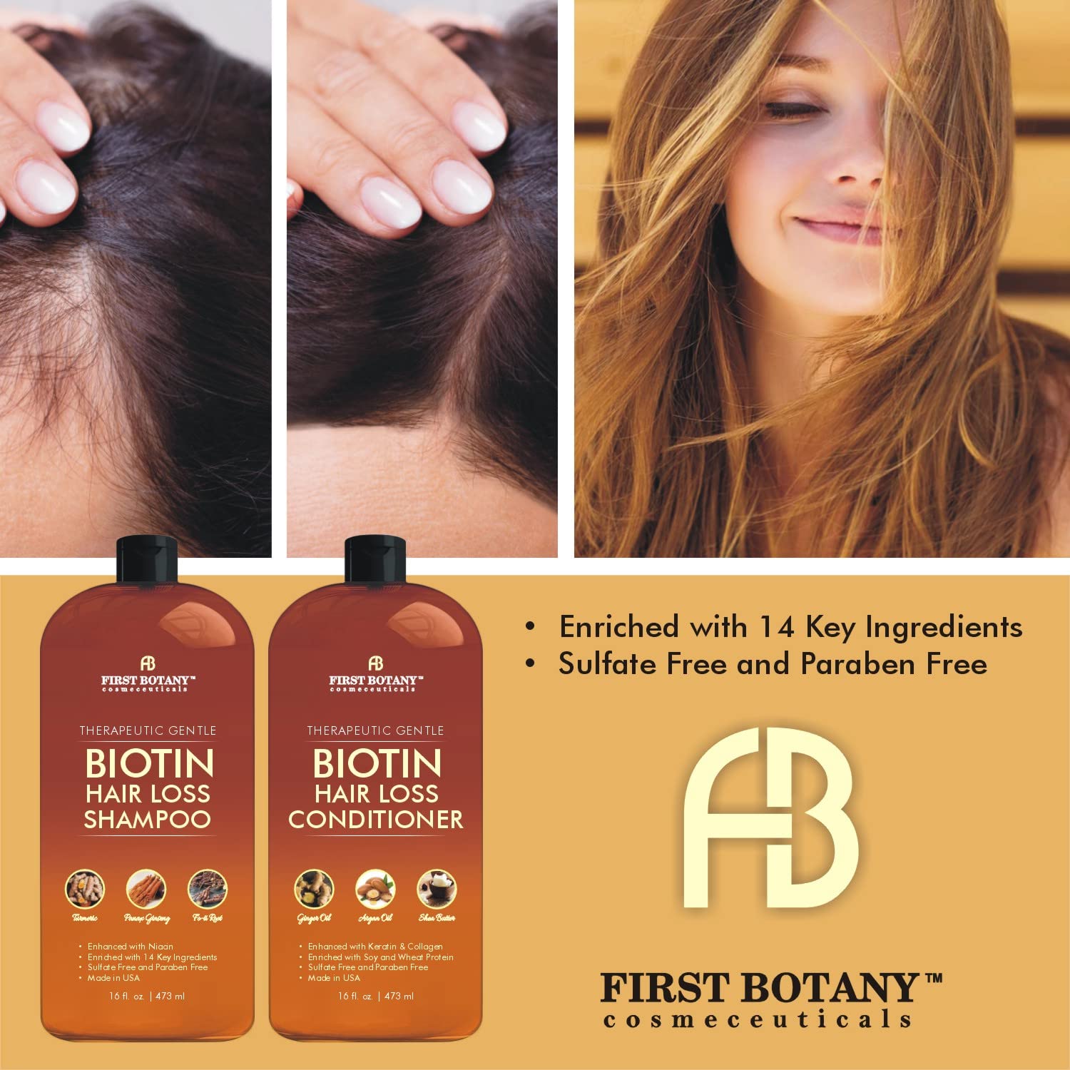First Botany free-from-chemicals label signals gentle daily care.