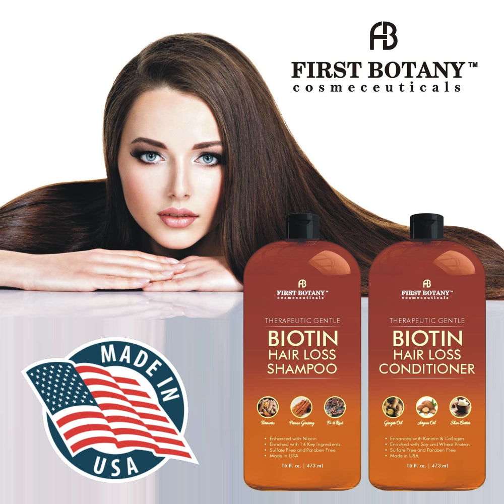 First Botany hair growth conditioner bottle shows hydrating nourishment for smoother strands.