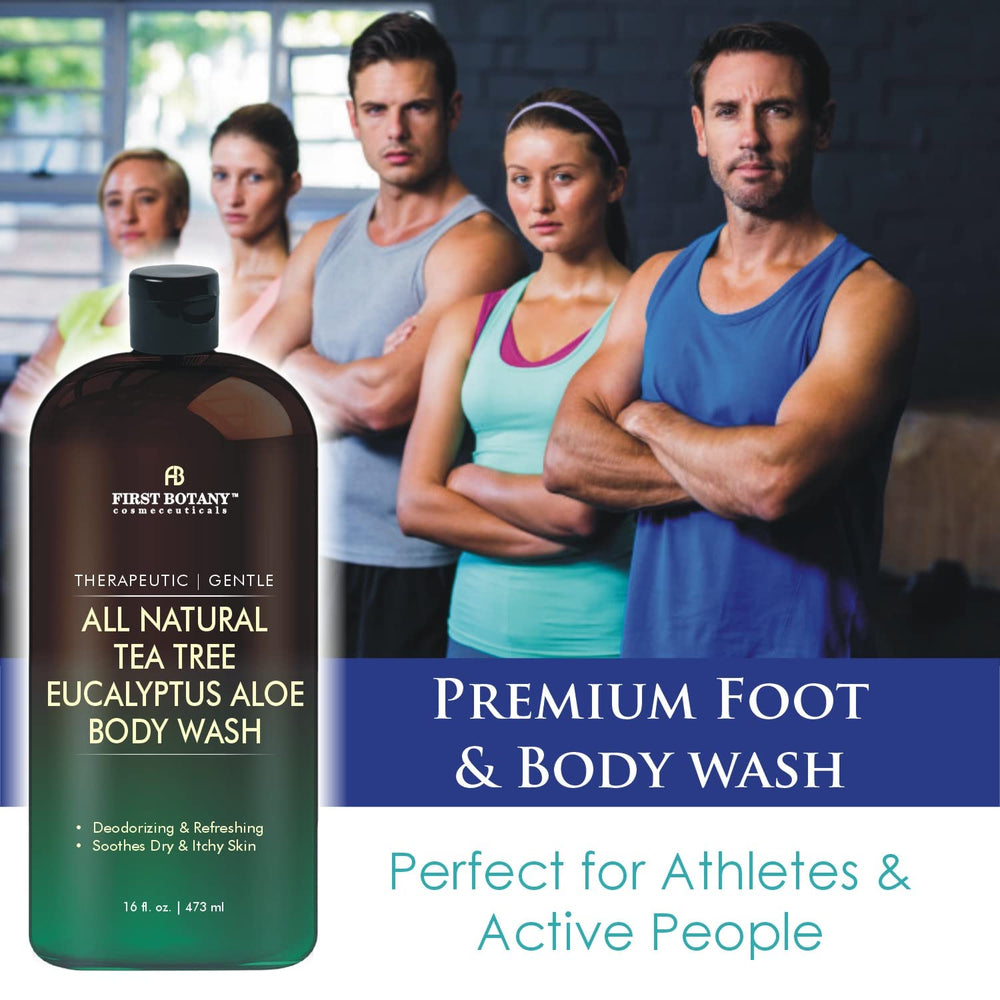 First Botany moisturizing shower wash closeup emphasizes hydrating formula for skin comfort.
