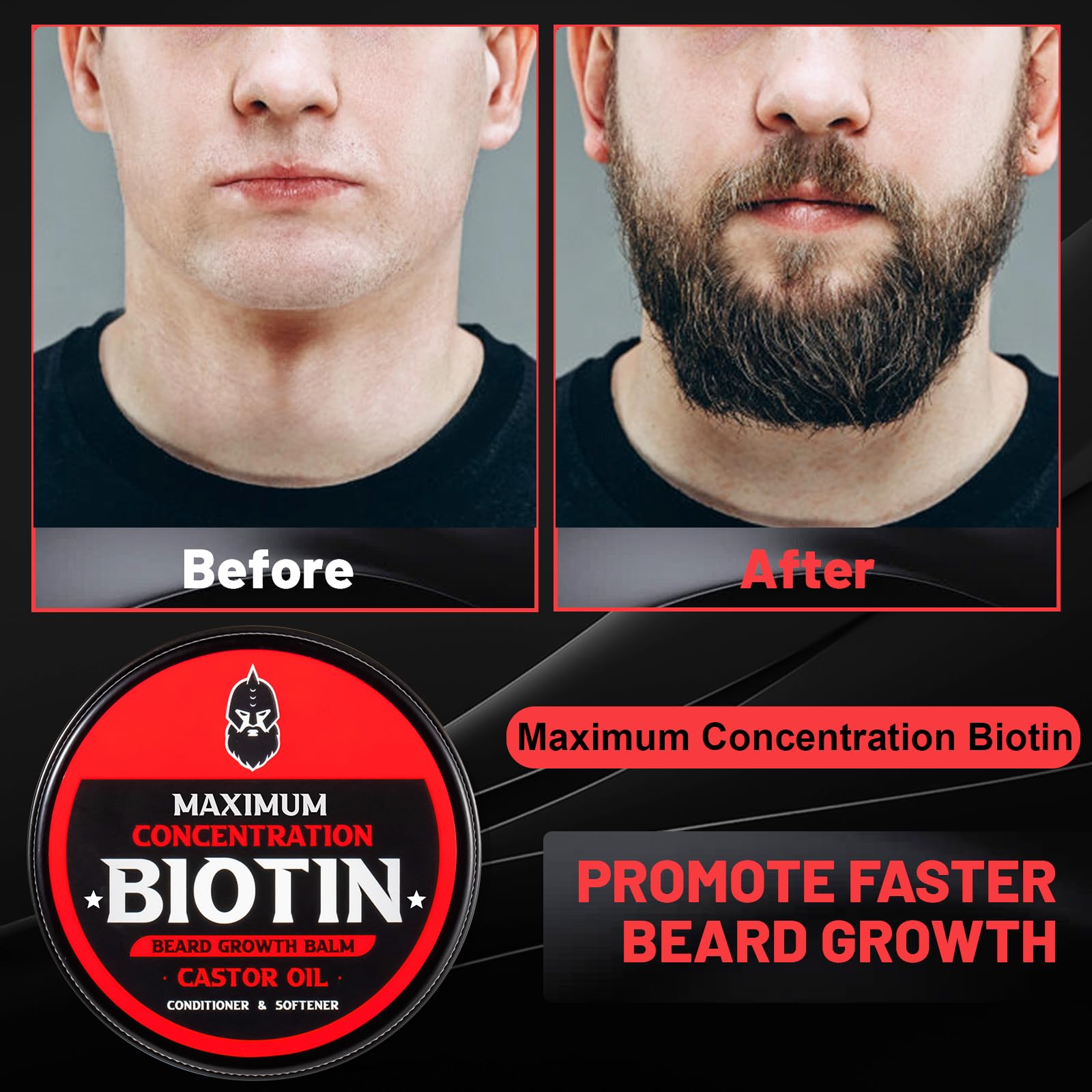 First Melody beard balm hand application demonstrating easy daily use.
