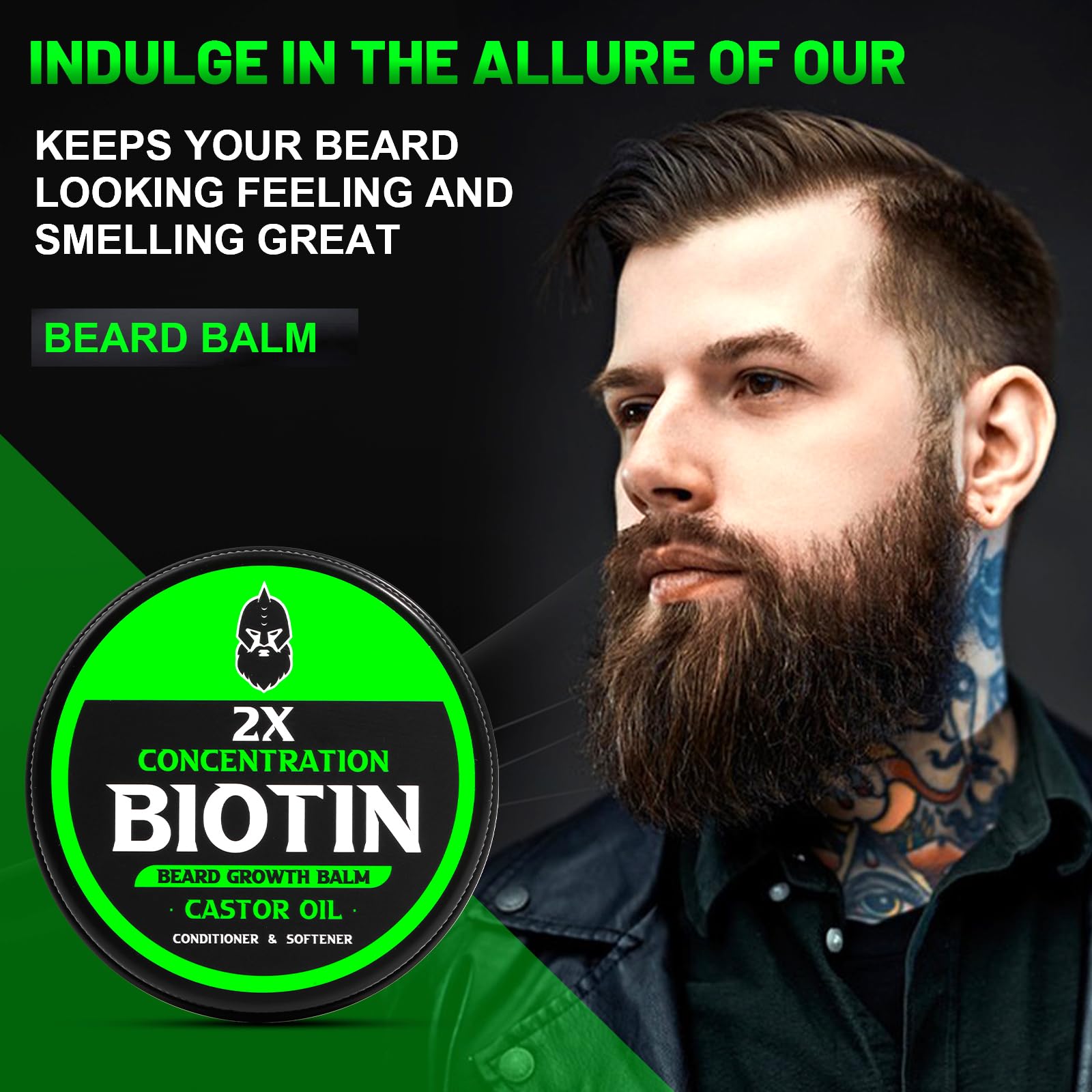 First Melody beard balm ingredients blend highlights argan oil, castor oil, jojoba.