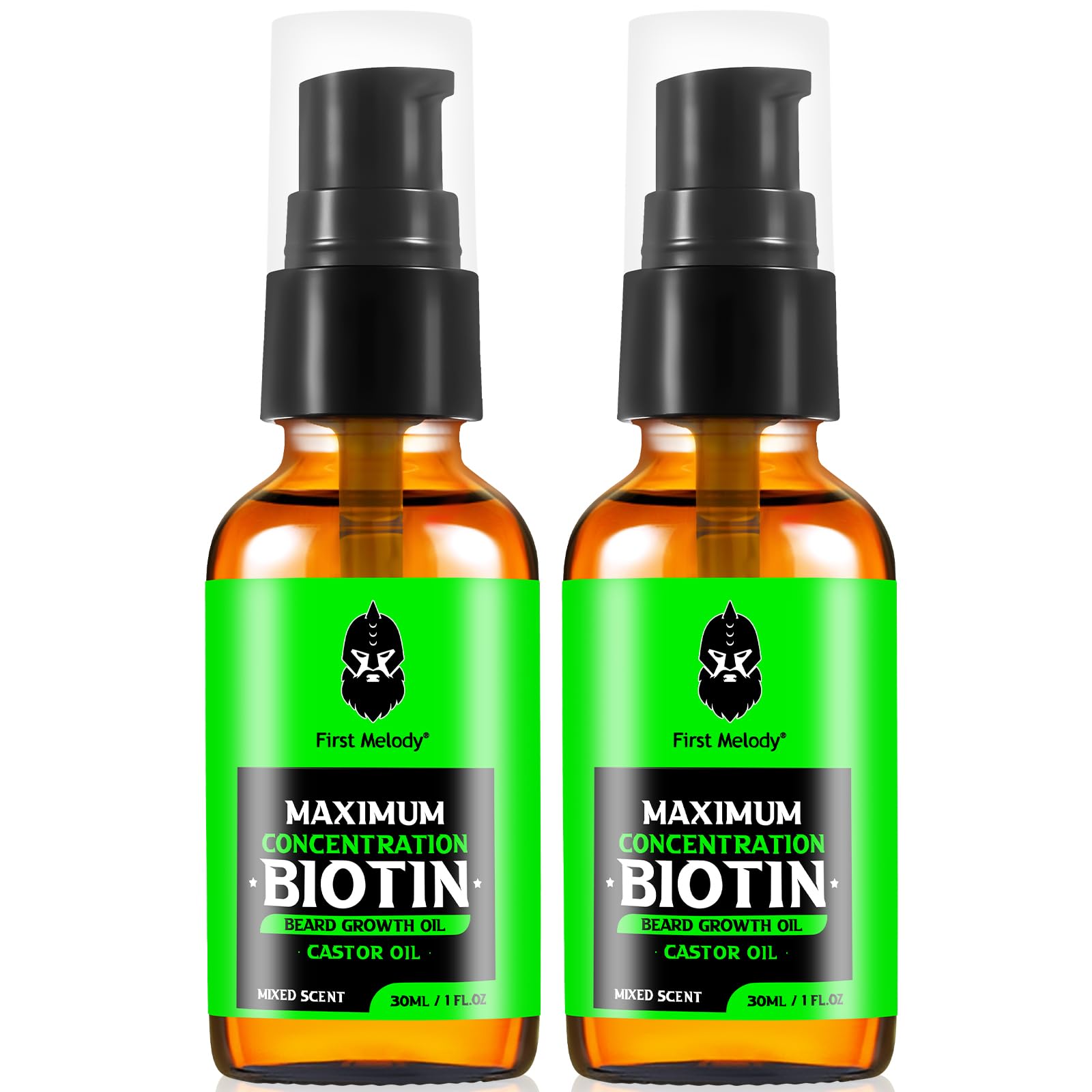 First Melody Beard Oil bottle 1oz shown for convenient daily beard care and growth support