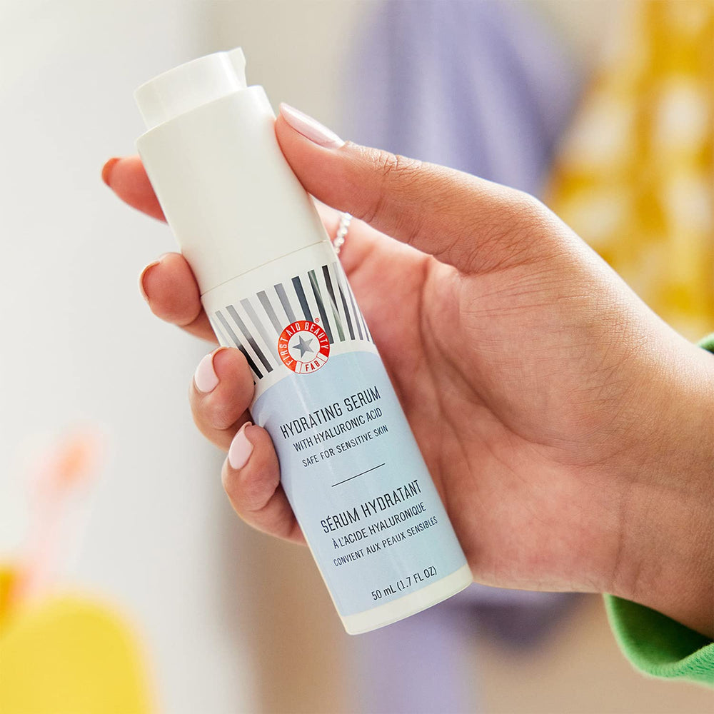 First Aid Beauty serum with colloidal oatmeal promotes soothing moisture.