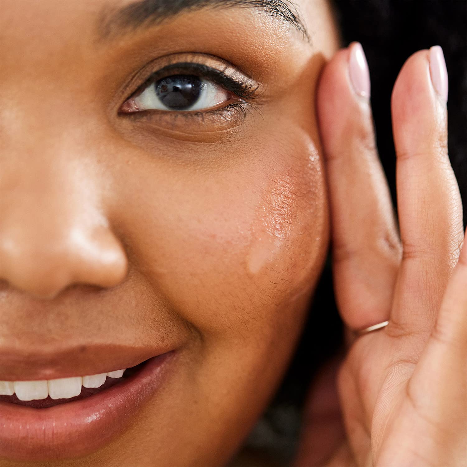 Dermatologist-tested badge beside First Aid Beauty hydrating serum.