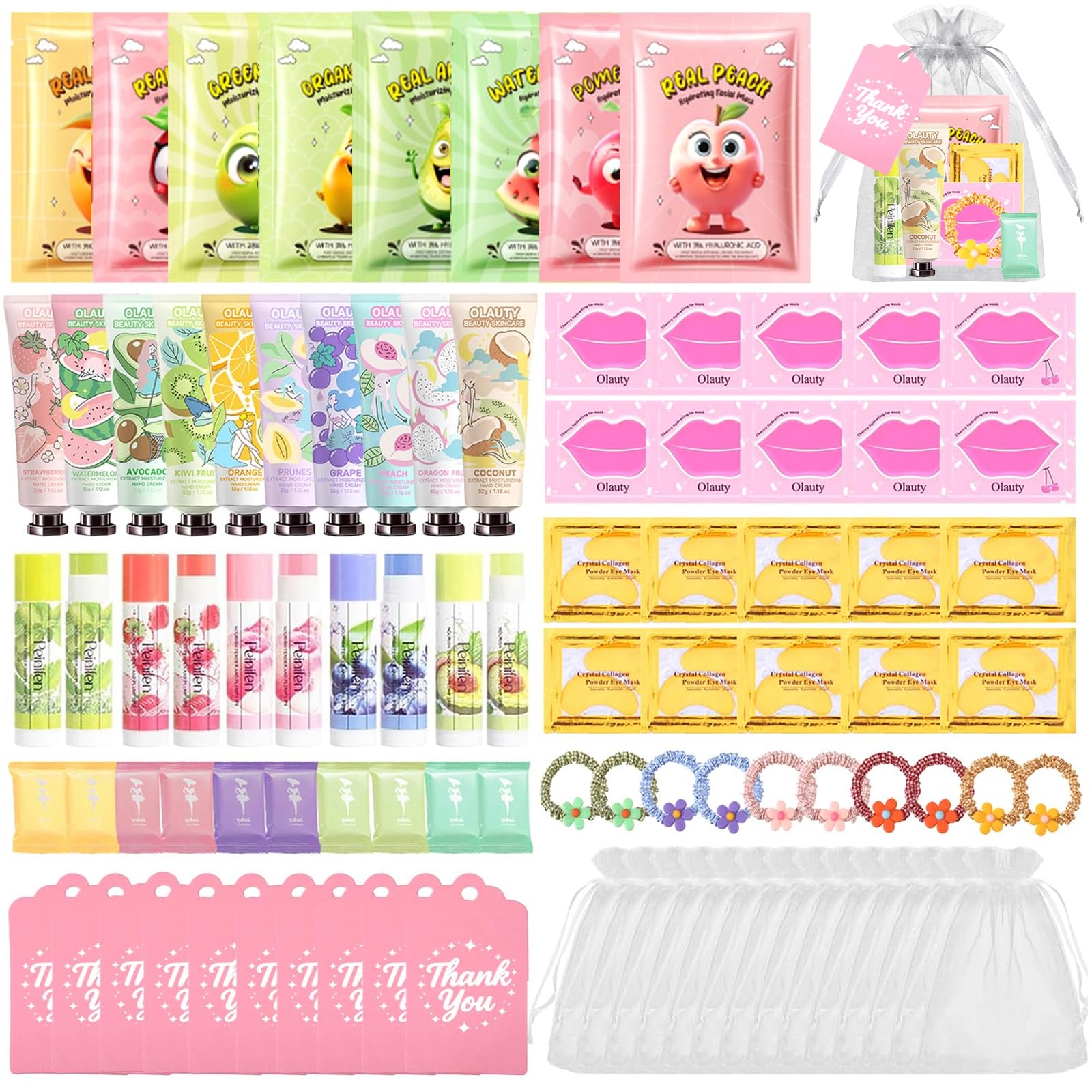 Firstfly spa party 90pcs package shows a complete girls' spa night kit for easy hosting