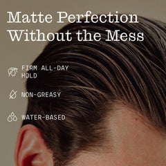 Firsthand Supply Hair Clay Pomade on textured hair for matte finish look