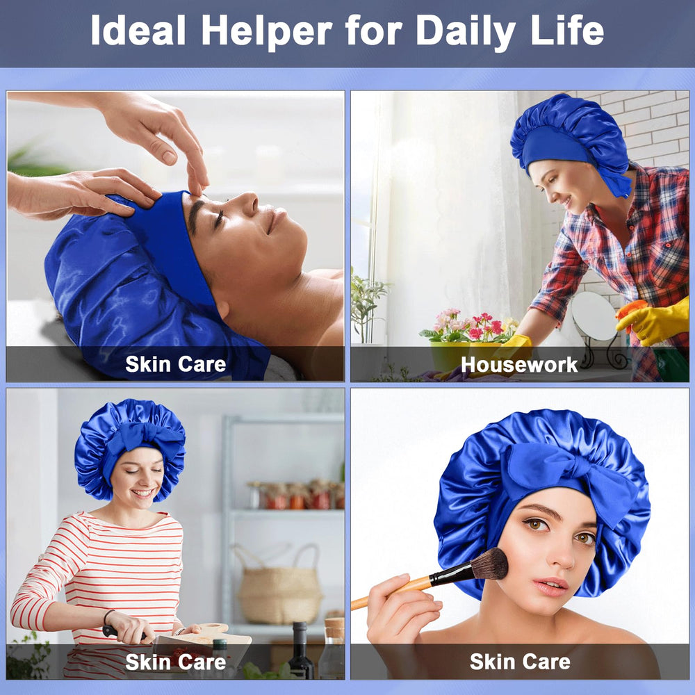 FIRSTPELLA sleep-cap on head demonstrates secure fit without slipping