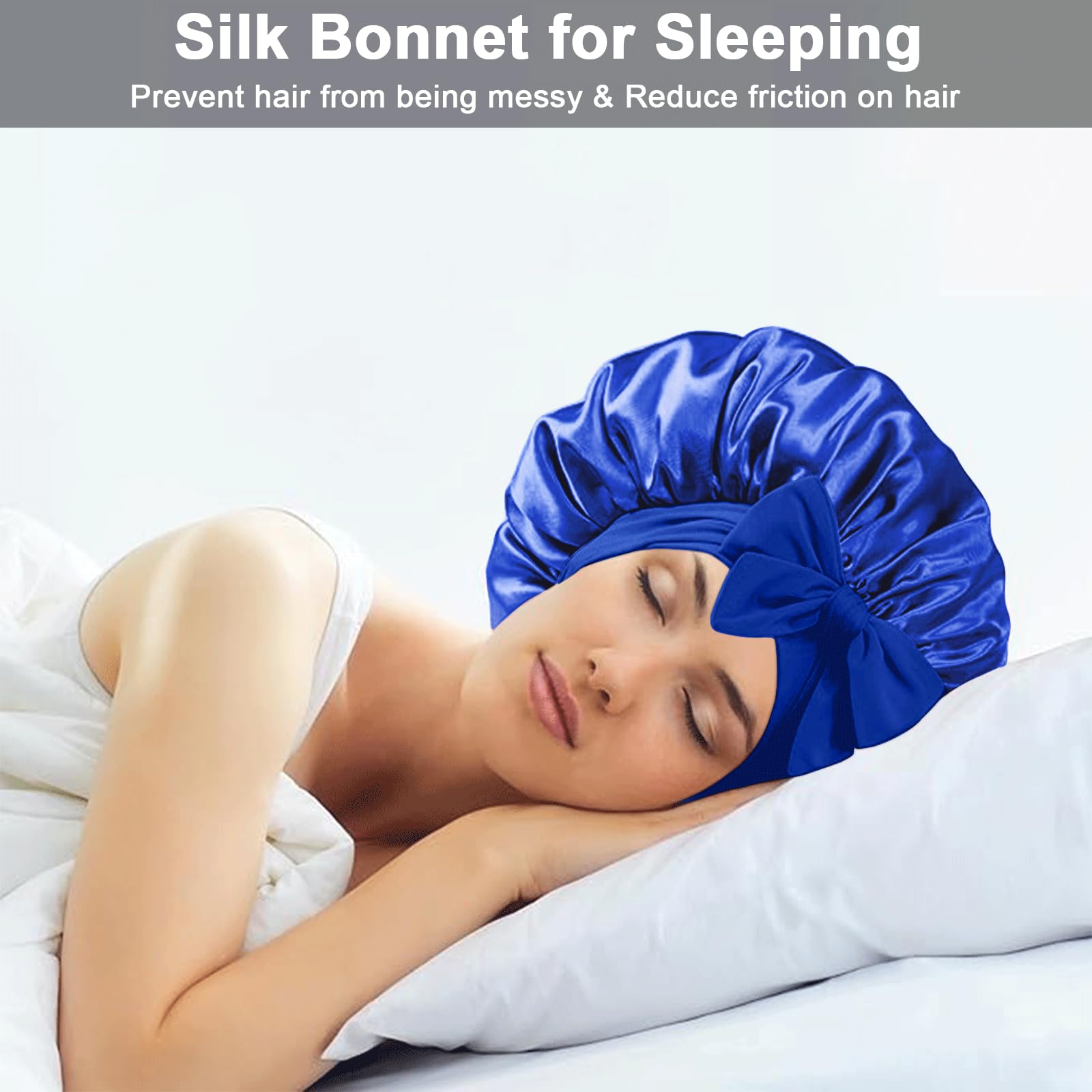 FIRSTPELLA multi-use satin bonnet suitable for washing, skincare, and beauty routines