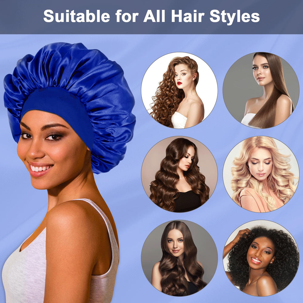 FIRSTPELLA bonnet protects hair from friction, reducing frizz and breakage overnight