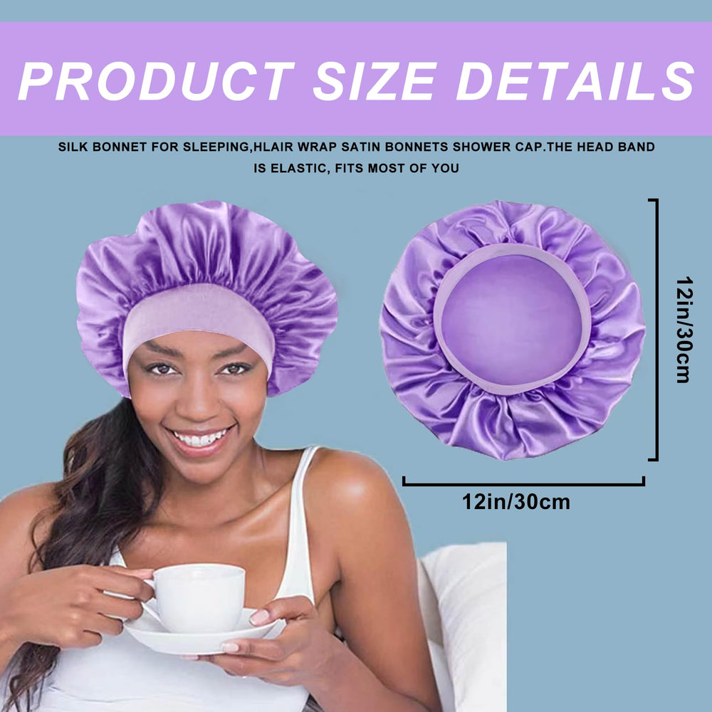 FIRSTPELLA silk bonnet 4pc-colors-display highlights color choices for curling hair and versatile use.