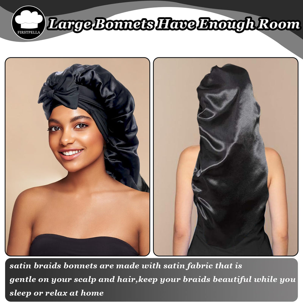 FIRSTPELLA bonnet protects hair reducing frizz and breakage overnight
