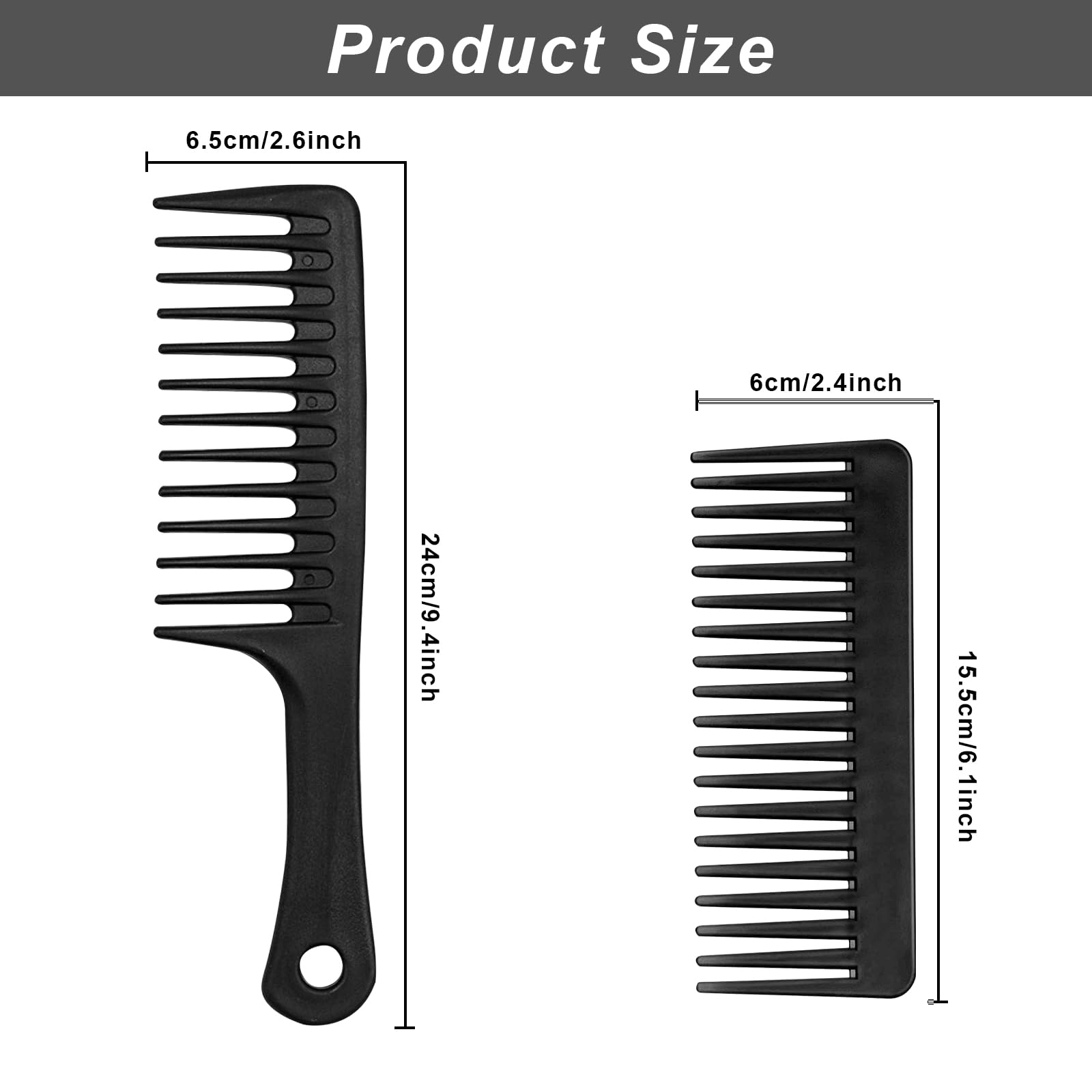 FIRSTPELLA wide-tooth detangling comb close-up shows smooth teeth gliding through tangles for smoother hair.