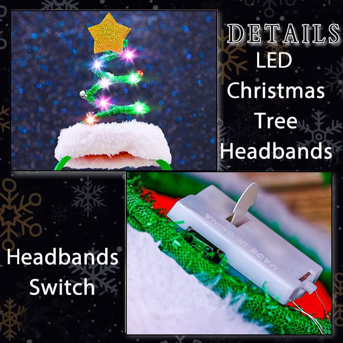 Firuilo glowing tree headband offers lightweight comfort for hours of wear.