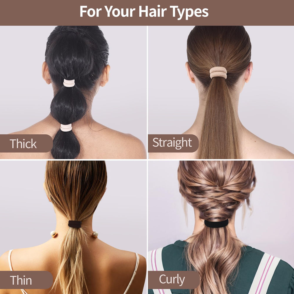 Fishinsea brown hair ties provide reliable hold for thick and thin hair types