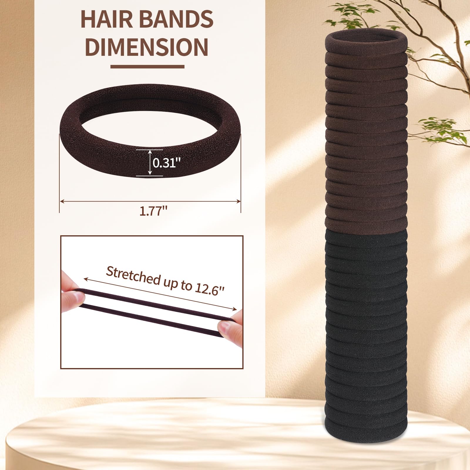 Fishinsea hair ties closeup showing seamless design for snag-free hair care.