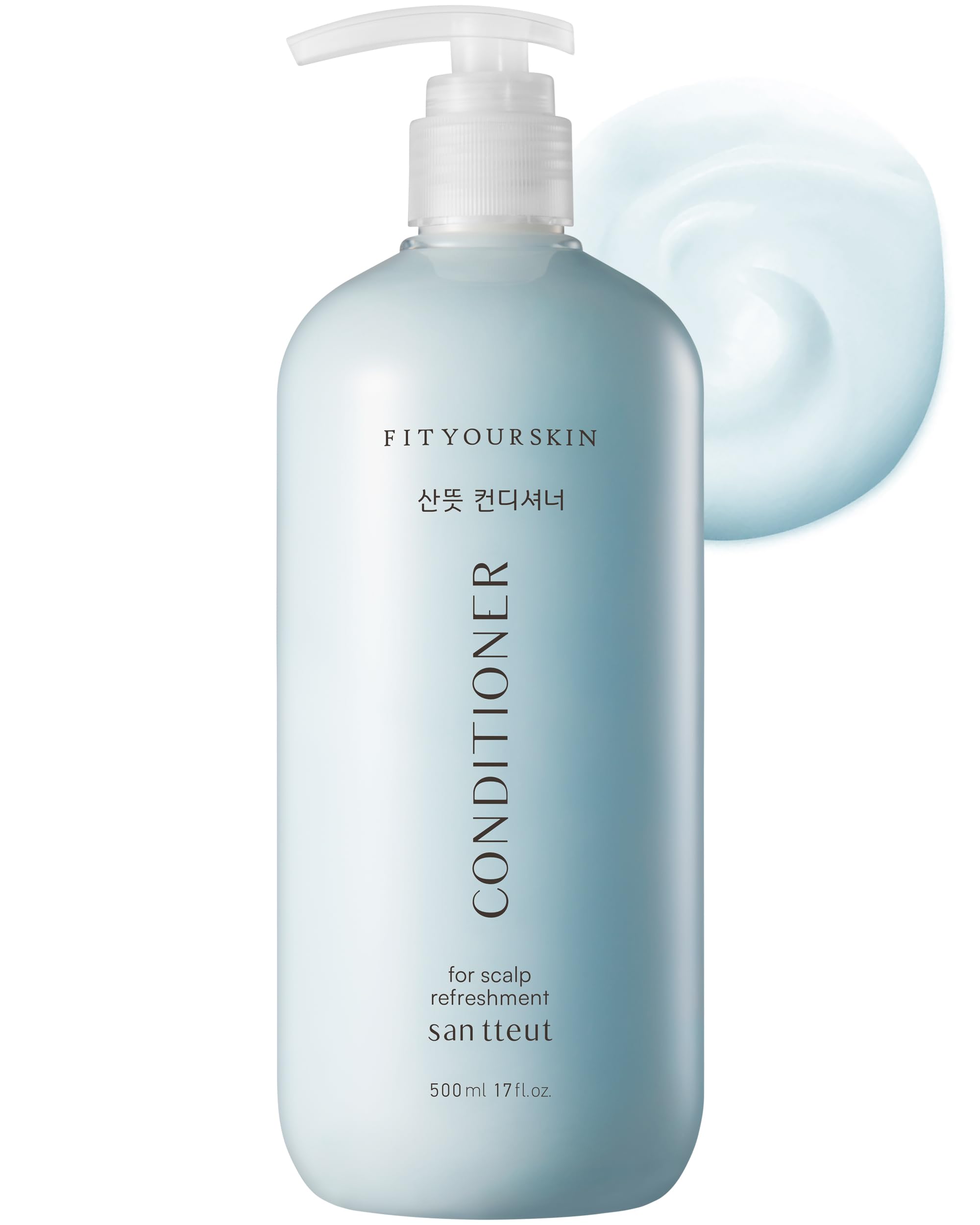 FIT YOUR SKIN SAN TTEUT bottle closeup shows minty scent for refreshing routine