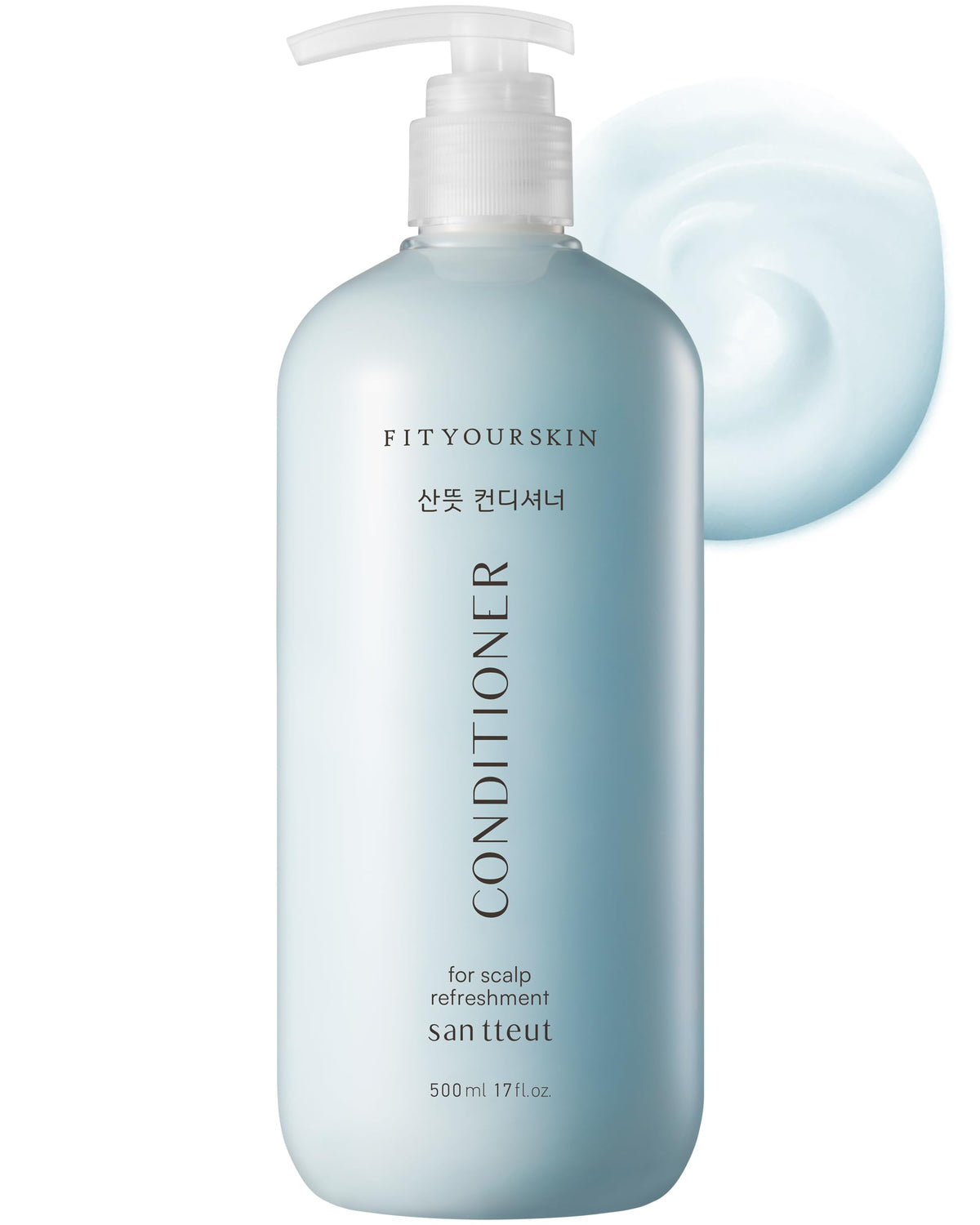 FIT YOUR SKIN SAN TTEUT bottle closeup shows minty scent for refreshing routine