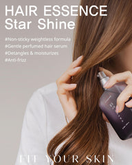 FIT YOUR SKIN Star Shine frizz-control shot demonstrates smooth, manageable strands