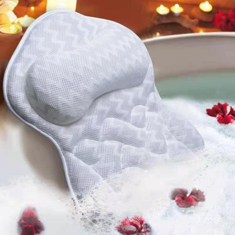Fitheaven bath pillow head support offers plush neck comfort for relaxed soaks