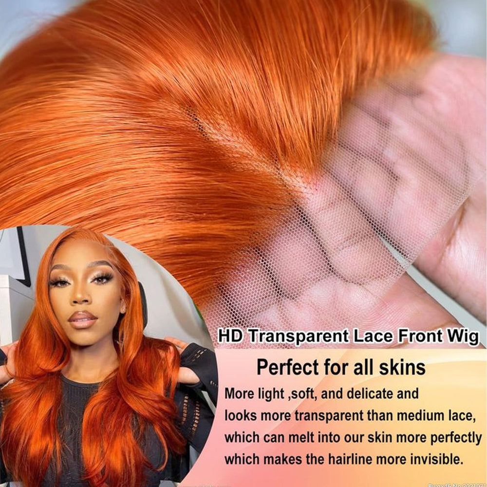 Fiumer Ginger Wig displays full 180% density for natural volume