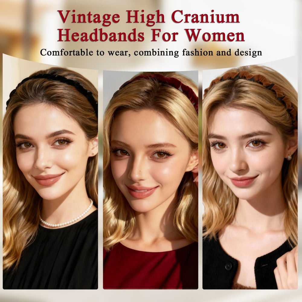 Five Pcs Zig Zag Headbands high cranium lifts hair for fuller framing