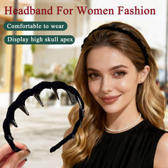 Five Pcs Zig Zag Headbands teeth detail highlights non-slip grip