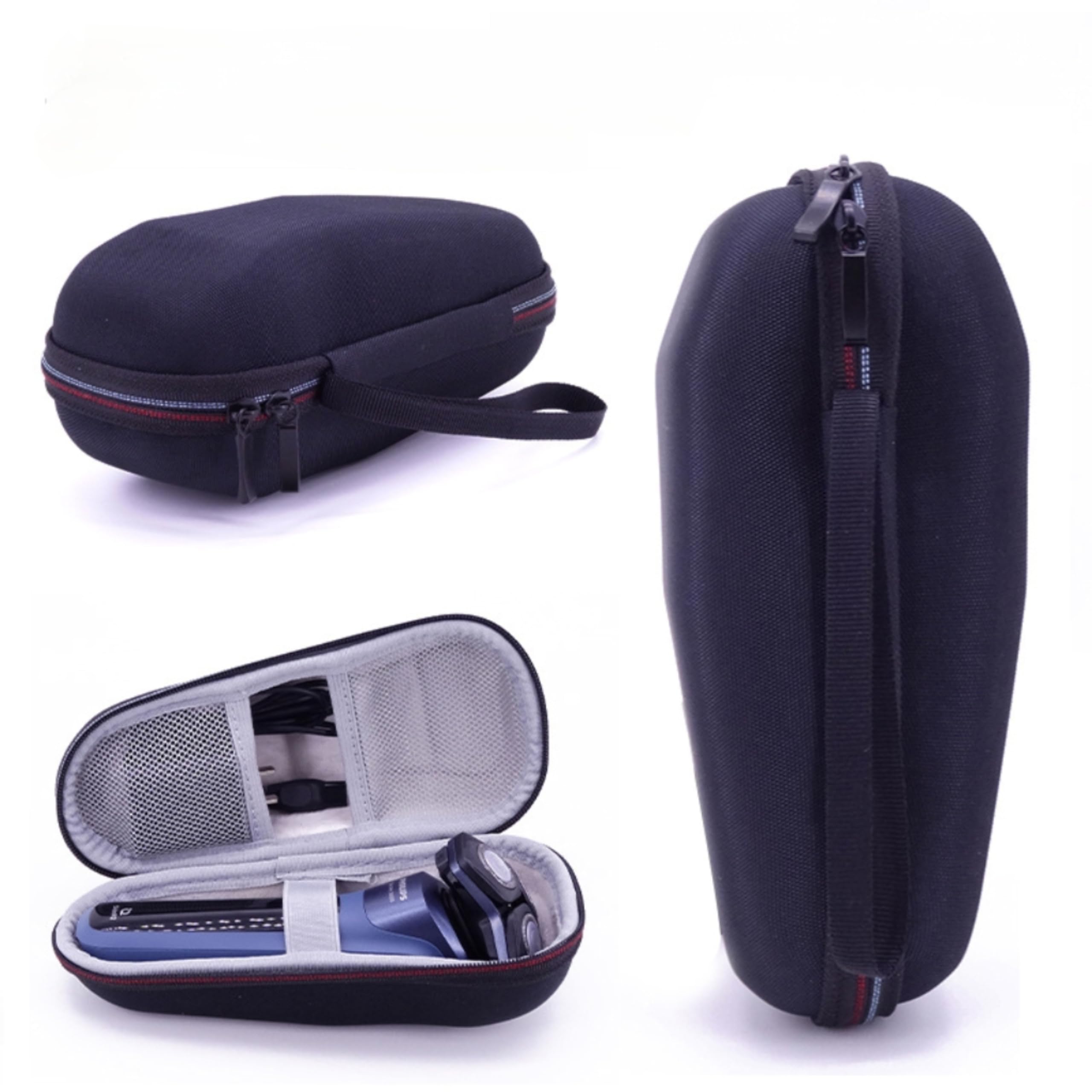 Fivoras hard storage case inside view protects Philips Norelco shaver during travel