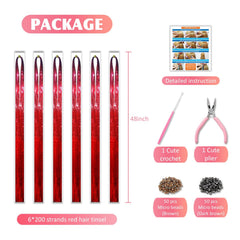 Fiwecos tool set (plinger, crochet hook, micro rings) for secure attachment