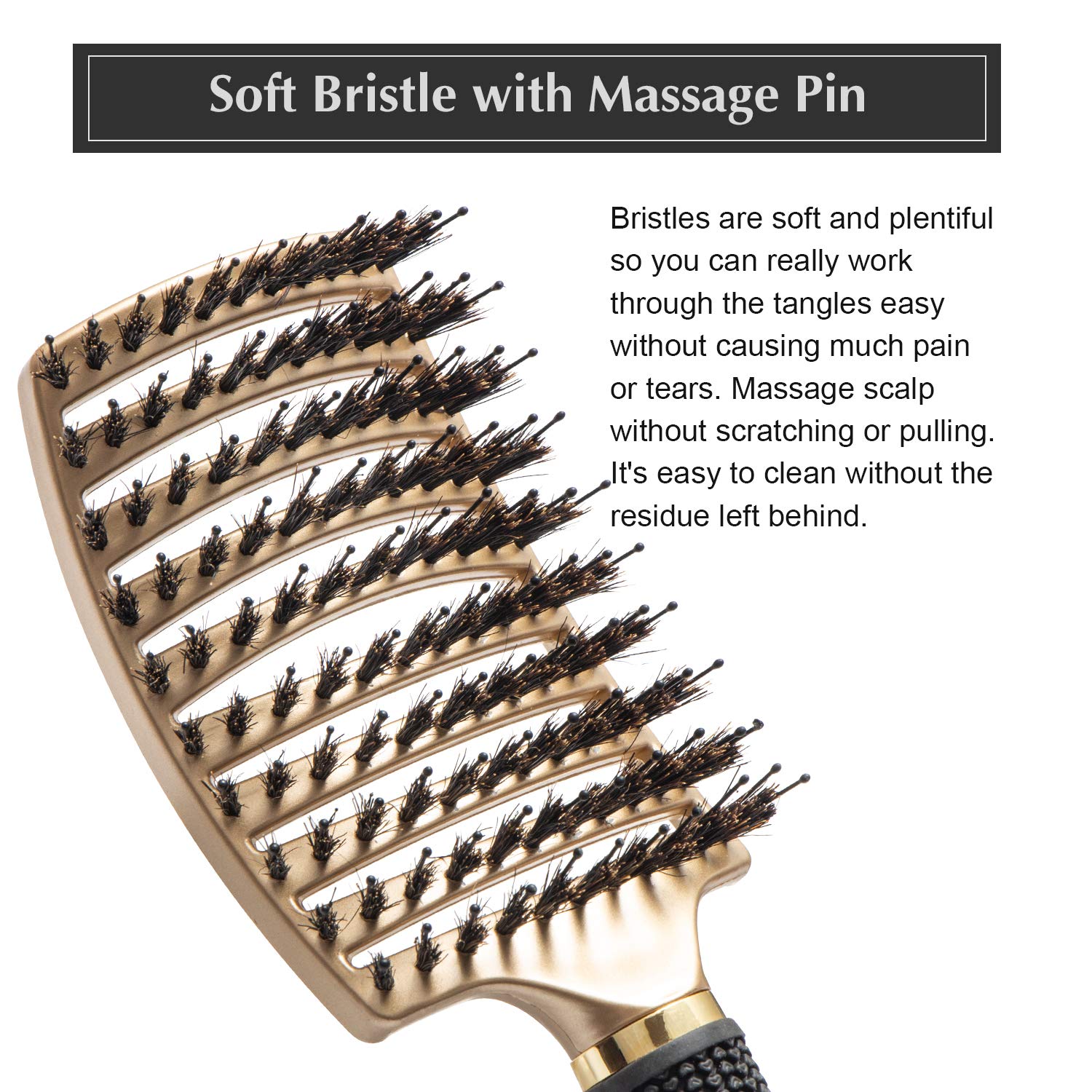 FIXBODY Curved oversized head holds more hair for faster styling.