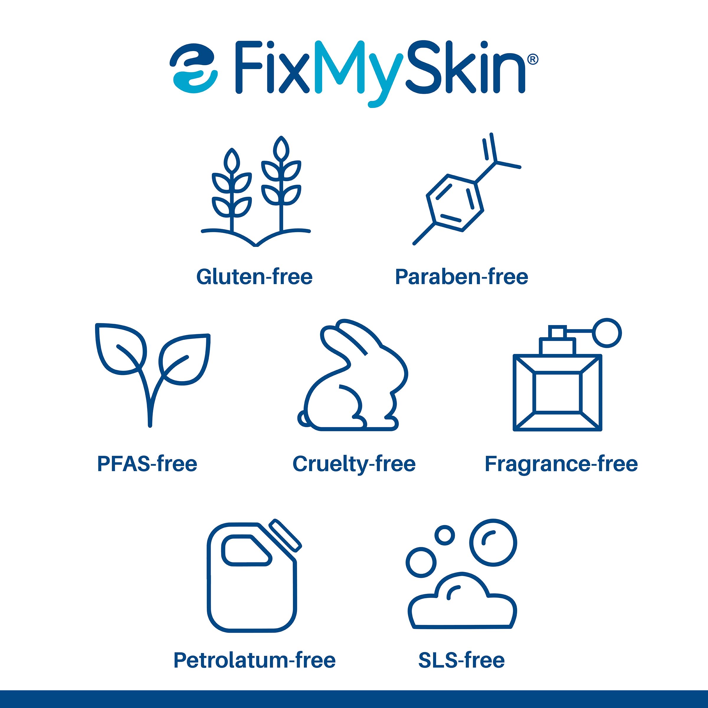 0-15oz FixMySkin lip balm label highlighting compact size for pockets.