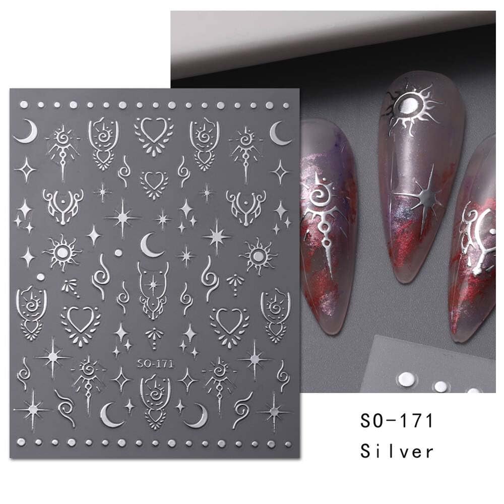 FJSMTOPl self-adhesive nail art stickers simplify at-home manicures.