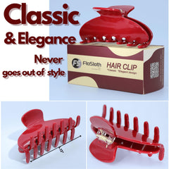 FlaSloth Cherry Red Claw Clip close-up shows glossy finish