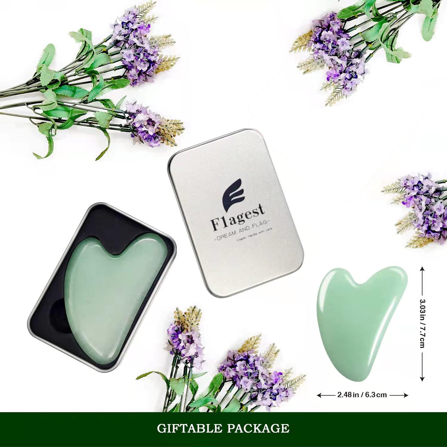 Flagest gift-pack includes jade Gua Sha for beauty and wellbeing.